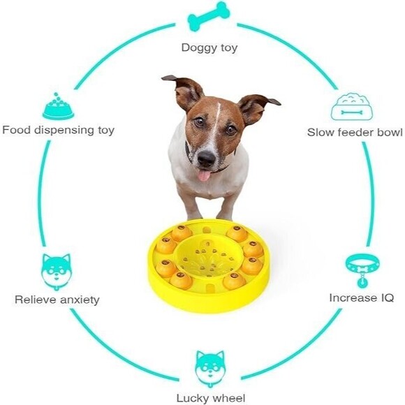 Dog Puzzle Toy,Feeder Slow Feeder Dog Bowl,Slows Down Pets Eating, Fun Puzzle... - Picture 2 of 4